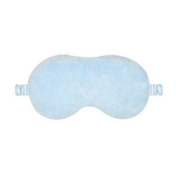 LUXE + WILLLOW Blue Luxury Refresh Anti Aging Satin Plush Sleep Eye Mask - Picture 1 of 4